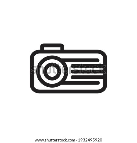 Pocket camera outline icon vector. Photo and video capture.