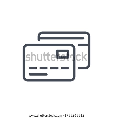 Credit card line icon. Payment vector outline sign.