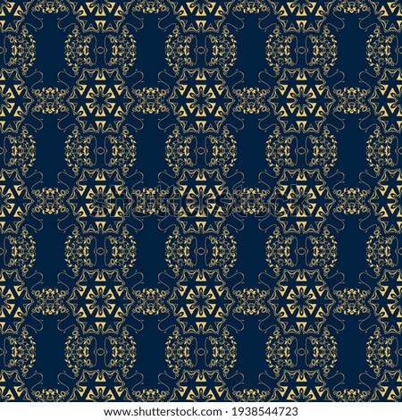 Seamless wallpaper pattern. Floral ornament on background. Cute vector illustration