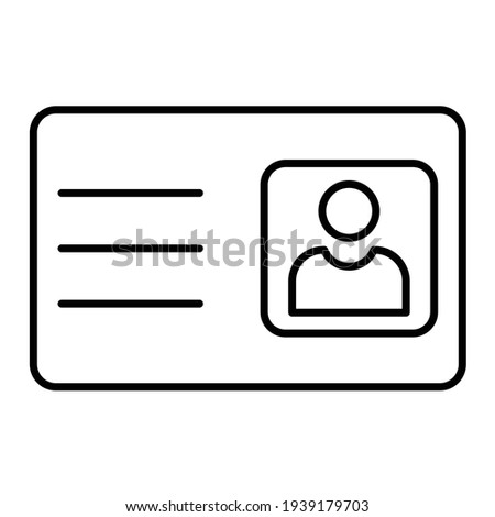  Vector Visitor Card Outline Icon Design
