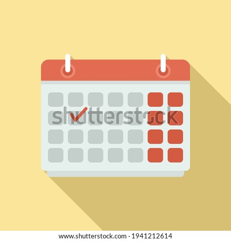 Purchasing manager calendar icon. Flat illustration of Purchasing manager calendar vector icon for web design