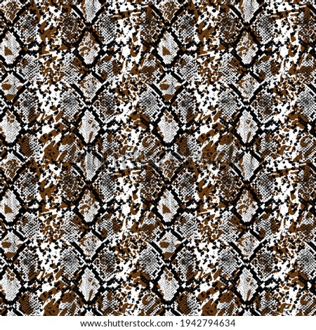 leopard and chain. Pattern design. Digital printing .
