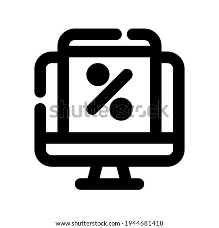 Icon Computer With Style Outline 