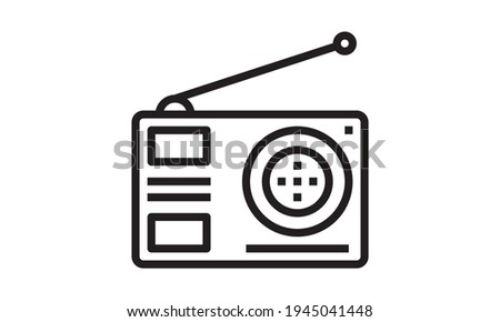 Radio icon on white background vector image