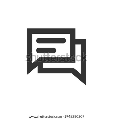 Speech bubble and dialog balloon line style vector icon. Isolated chat sign on white background