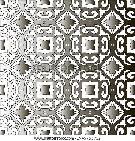  Pattern with a black-and-white gradient . Abstract metallic background. 