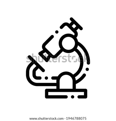 microscope icon in outline style