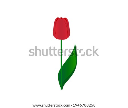 Tulip icon. 8 March. Women's spring day.