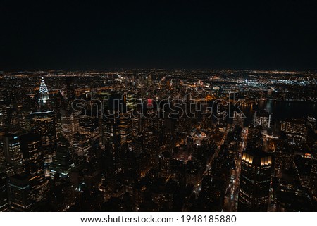 the spectacular view from the skyscrapers of New York