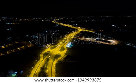 landscape photography with lights at night 