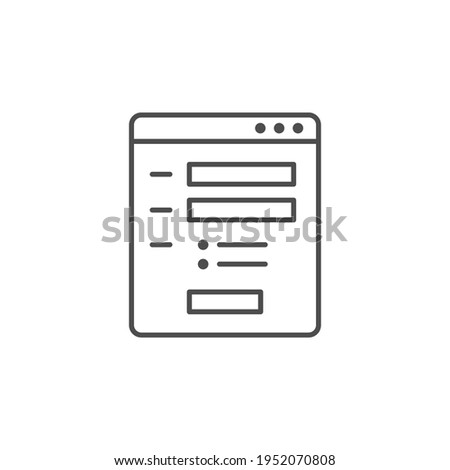 Online form line outline icon
