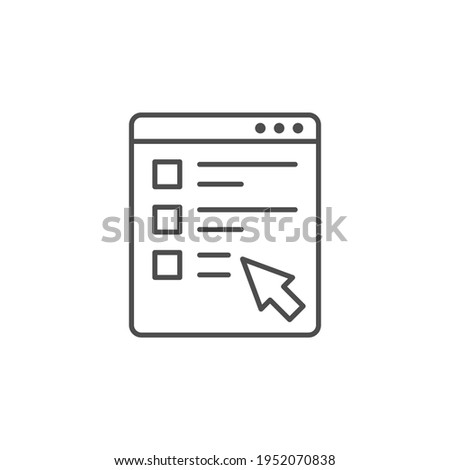 Online form line outline icon