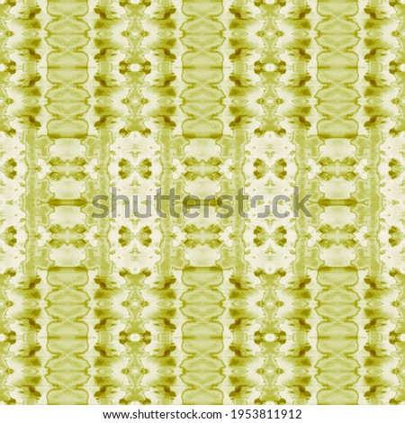Tie Dye Background. Ethnic Pattern. Bohemian Chevrons Ornament. Olive Tonal Print. Abstract Textile Print. Khaki Green Tie Dye Batik. Watercolor Tile pattern. Bleached Textile.