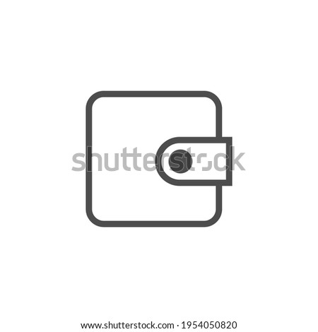 Money wallet, finance, money and banking line style vector icon. Single isolated sign.