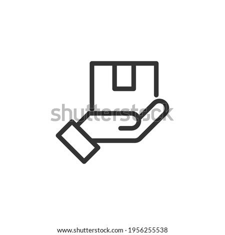 Delivery line icon, sign or symbol. Premium pictogram in trendy outline style. Delivery pixel perfect vector icon isolated on a white background. 
