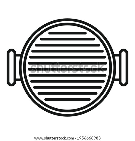 Top view brazier icon. Outline Top view brazier vector icon for web design isolated on white background