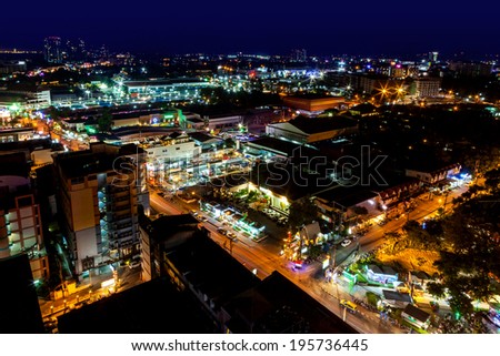 Pattaya City Thailand, Night Light