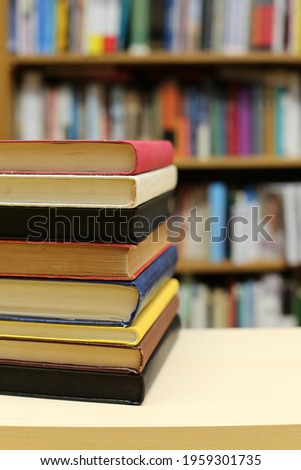 Book on the table in library
