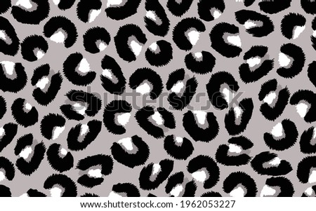 Abstract modern leopard seamless pattern. Animals trendy background. White and black decorative vector stock illustration for print, card, postcard, fabric, textile. Modern ornament of stylized skin.