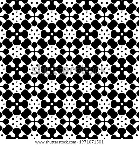  Geometric vector pattern with triangular elements. abstract ornament for wallpapers and backgrounds. Black and white colors.