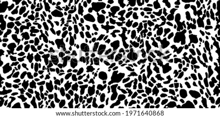black white leopard pattern line drawing desing 