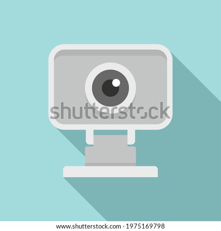 Web camera icon. Flat illustration of web camera vector icon for web design