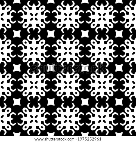  Geometric vector pattern with triangular elements. abstract ornament for wallpapers and backgrounds. Black and white colors.