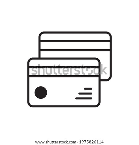 Atm Card vector outline icon style illustration. EPS 10 File