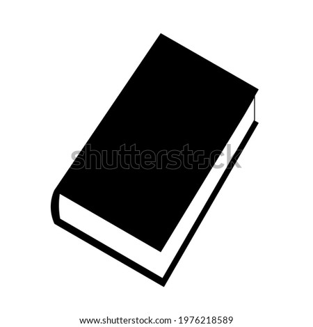 Simple icon of book for apps and websites isolated on white background