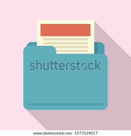 Product manager file folder icon. Flat illustration of product manager file folder vector icon for web design