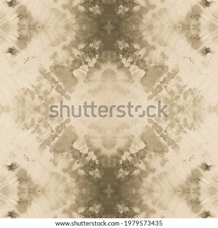 Tie Dye Texture Repeat. Ethnic Abstract. Psychedelic Stripes Design. Beige Mottled Border. Graphic Background. Old Paper Tie Dye Tile. Watercolor Tile pattern. Bleach Dye.