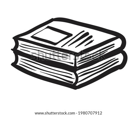 Books doodle vector illustrtaion on white background