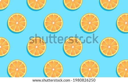 Hello summer. Summer banner with a background of orange slices. You can use it to advertise a sale.