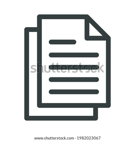 Paper Icon Flat Vector Illustration