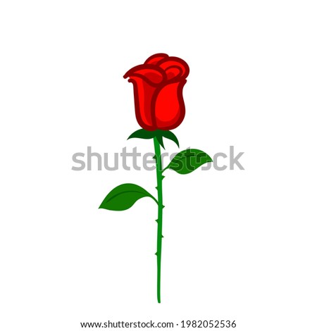red rose vector, rose flower with handwriting, rose doodle art line for clip art isolated on white