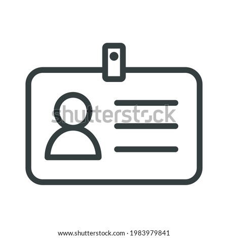 Name Tag Icon Flat Vector Illustration