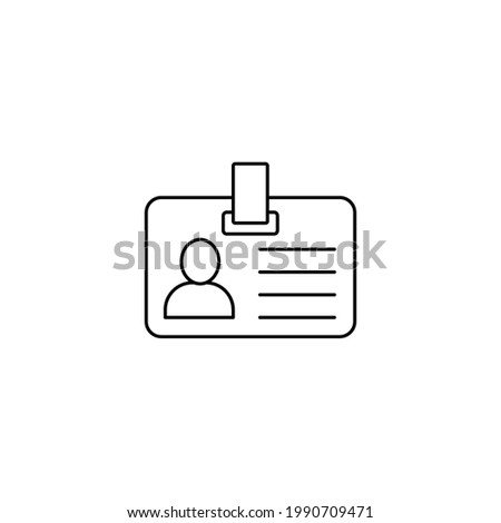 identification Line Icon Isolated On White Background