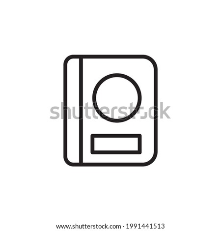 photo album icon. simple outline photo album vector icon. on white background. Simple element illustration from UI concept