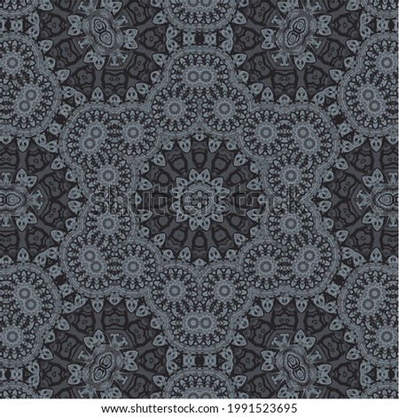 Ethnic vector geometric seamless pattern. Wrapping paper ornament. Arabian rug seamless pattern. Geometric floral background. 
