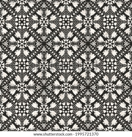 Seamless black white woven cloth geometric linen texture. Two tone monochrome pattern background. Modern textile weave effect. Masculine shape motif repeat jpg print