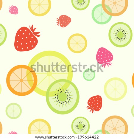 fruit pattern strawberry orange lemon kiwi lime