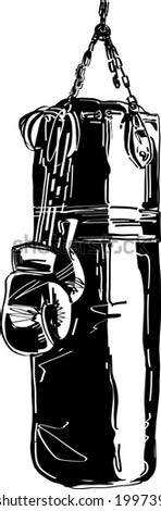 the vector illustration of the boxing fighter