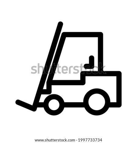 forklift icon or logo isolated sign symbol vector illustration - high quality black style vector icons
