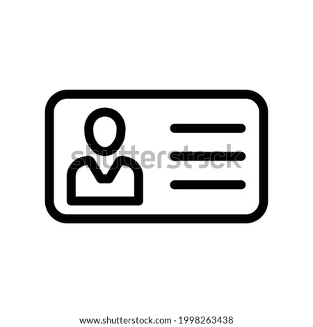 Id card icon, Line Vector graphics