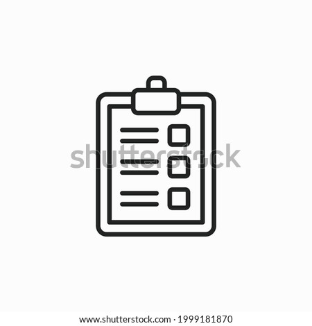 Clipboard Line Icon Collection. clipboard and document icon vector line design. Clipboard icon on white background. Flat design. Vector illustration.