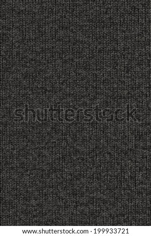 Photograph of Charcoal Black, woven woolen fabric grunge texture sample