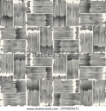 Monochrome Moiré Effect Textured Checked Pattern