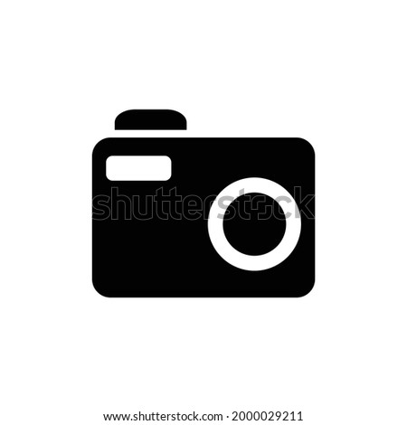 Camera vector icon, isolated on white background