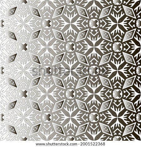 Silver metallic gradient with repeat Pattern . Abstract metallic background.
