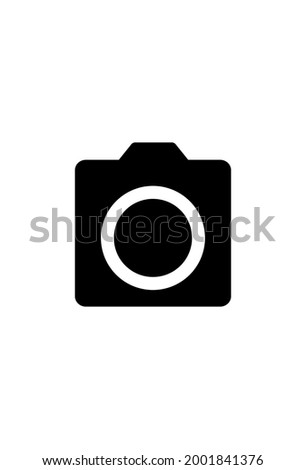 simple camera icon on white background